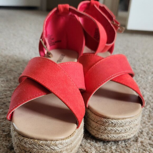 Strappy Wedge Sandals, buckle detail - Picture 1 of 4